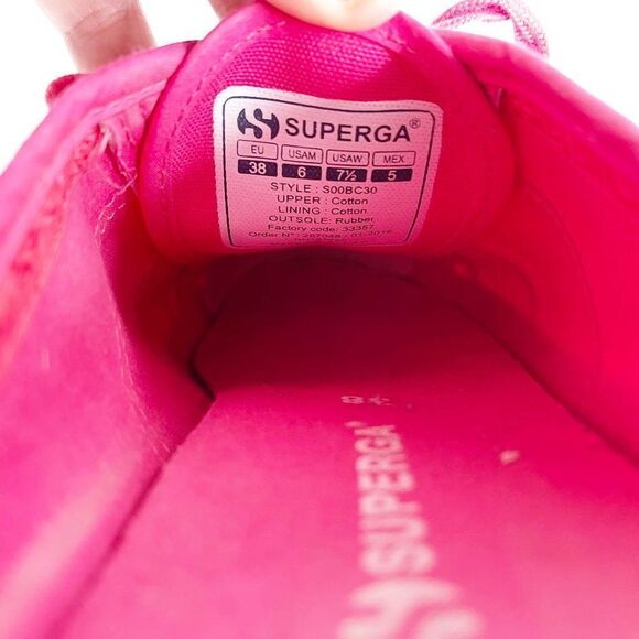 SUPERGA Hot Pink Slip On Mule Sneakers  - Picture 8 of 8
